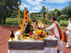 บวงสรวงเปิดหน้าดิน หมู่บ้านลินธาราพูลวิลล่าหนองคาย